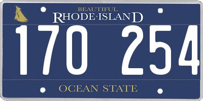 RI license plate 170254