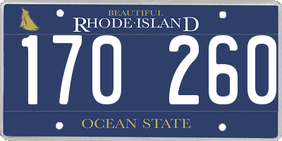 RI license plate 170260
