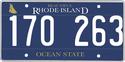 RI license plate 170263