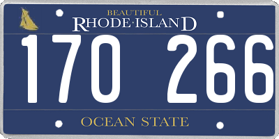 RI license plate 170266