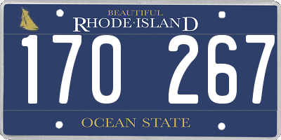 RI license plate 170267