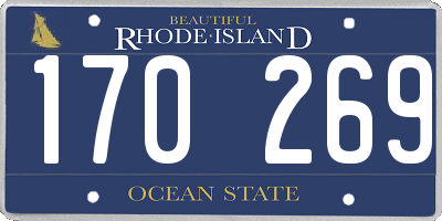 RI license plate 170269