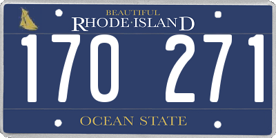 RI license plate 170271