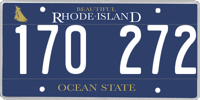 RI license plate 170272