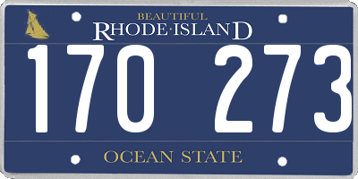 RI license plate 170273