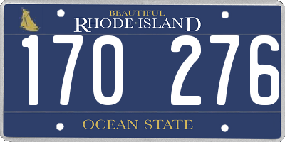 RI license plate 170276