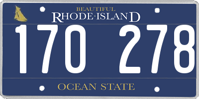 RI license plate 170278
