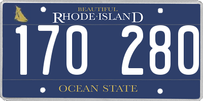 RI license plate 170280