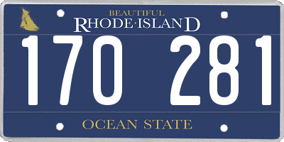 RI license plate 170281