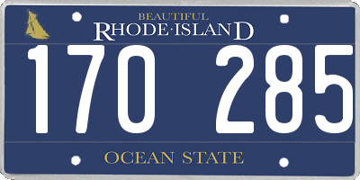 RI license plate 170285