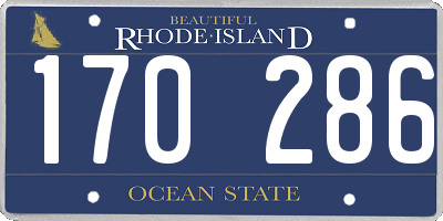 RI license plate 170286