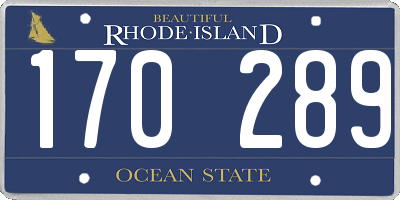 RI license plate 170289
