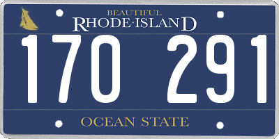 RI license plate 170291