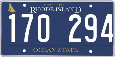 RI license plate 170294