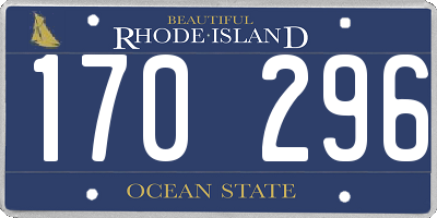 RI license plate 170296
