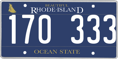 RI license plate 170333