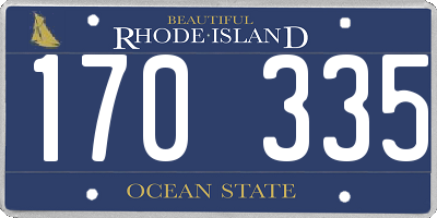 RI license plate 170335