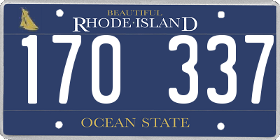 RI license plate 170337