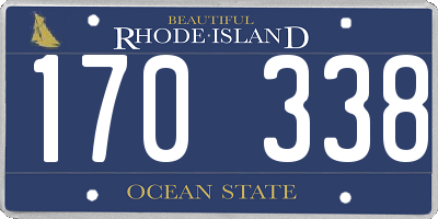 RI license plate 170338