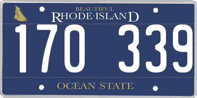 RI license plate 170339