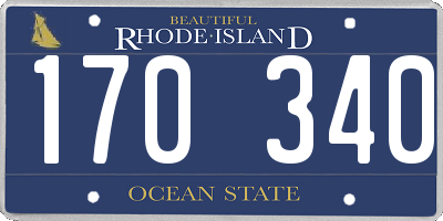 RI license plate 170340