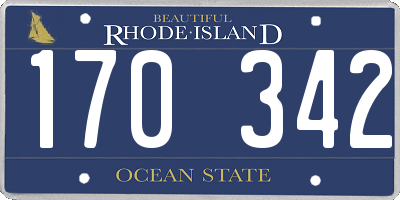 RI license plate 170342