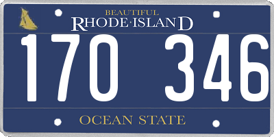 RI license plate 170346
