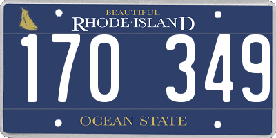 RI license plate 170349