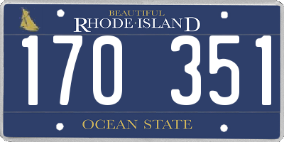 RI license plate 170351