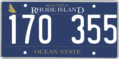 RI license plate 170355