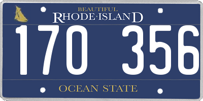 RI license plate 170356