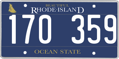 RI license plate 170359
