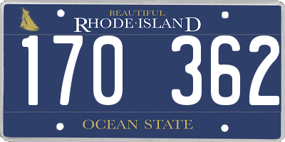 RI license plate 170362
