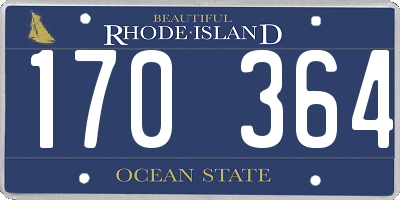 RI license plate 170364