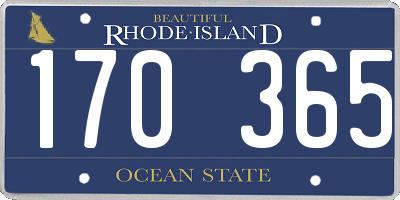 RI license plate 170365