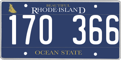 RI license plate 170366