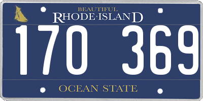 RI license plate 170369
