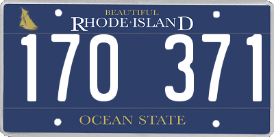 RI license plate 170371