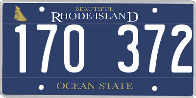 RI license plate 170372