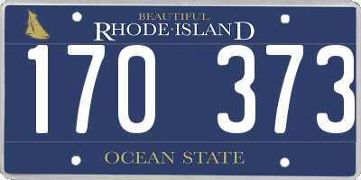 RI license plate 170373