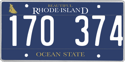 RI license plate 170374