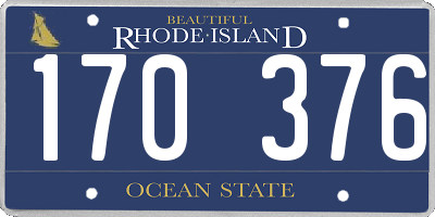 RI license plate 170376
