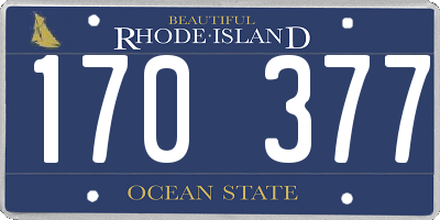 RI license plate 170377