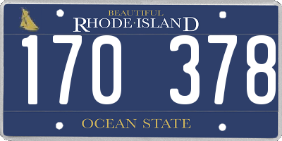 RI license plate 170378