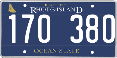 RI license plate 170380