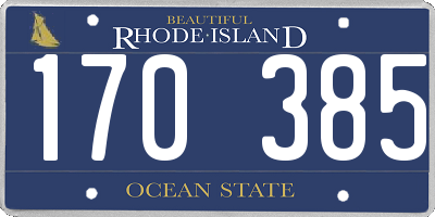 RI license plate 170385