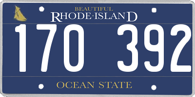 RI license plate 170392