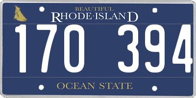 RI license plate 170394