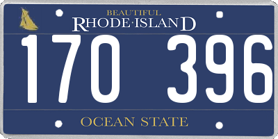 RI license plate 170396