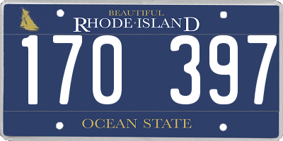 RI license plate 170397